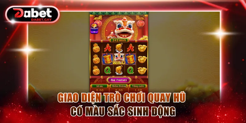 Giao diện trò chơi quay hũ sinh động