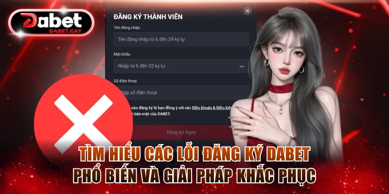 Tìm hiểu các lỗi đăng ký Dabet phổ biến và giải pháp khắc phục